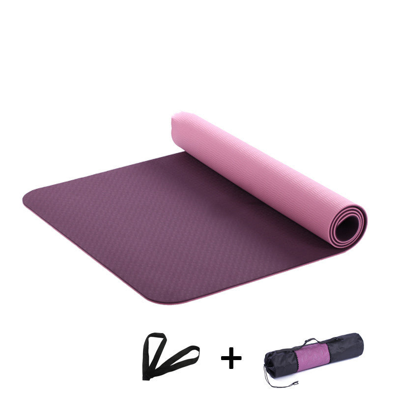 Two-color Yoga Mat Thickened Non-slip No Odor Professional Fitness For Beginners