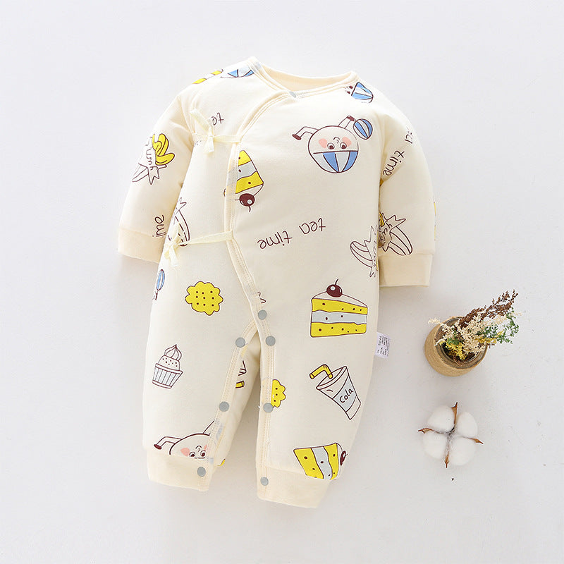 Baby warm one-piece clothes spring, autumn and winter