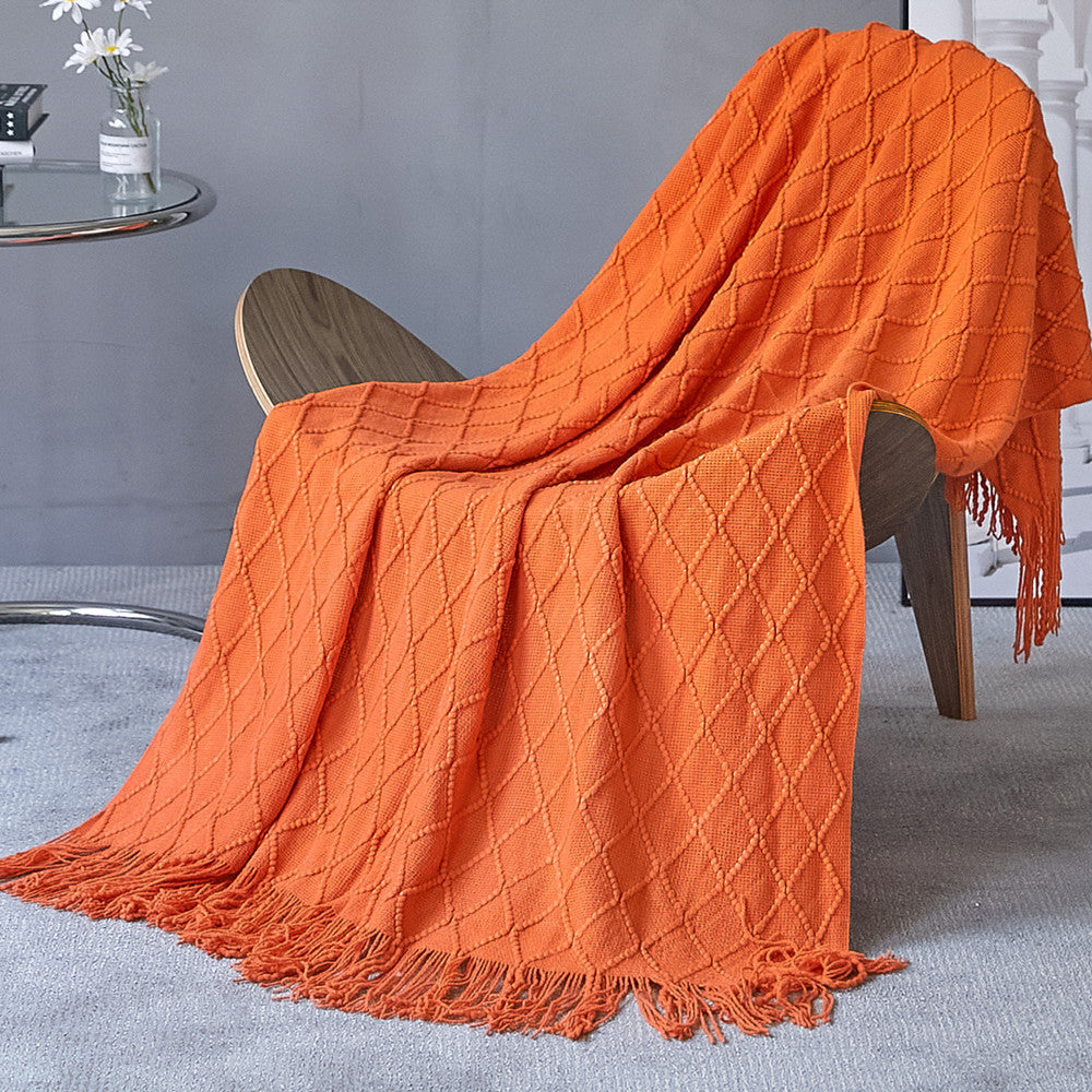 Couverture Tricotée Jeté de Canapé Couverture Climatiseur de Bureau