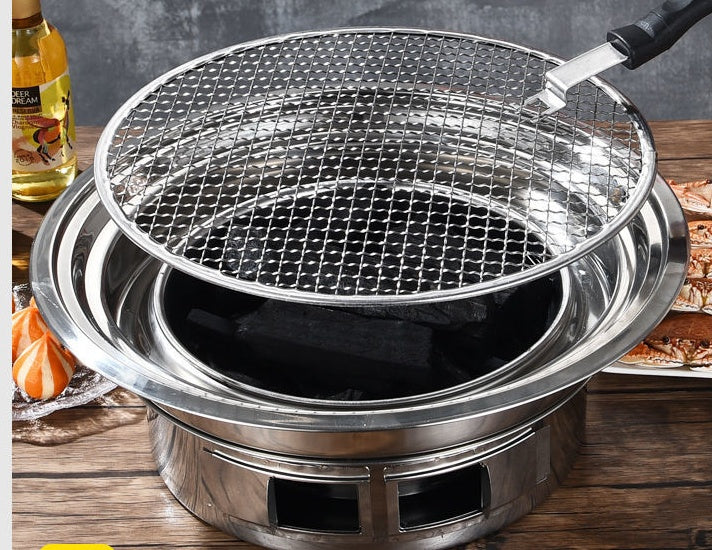 Korean Stainless Steel Charcoal Barbecue Grill For Consumer And Commercial Use