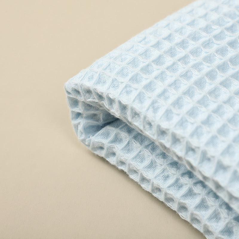 Waffle Baby Blanket Pure Cotton Solid Color Bath Towel