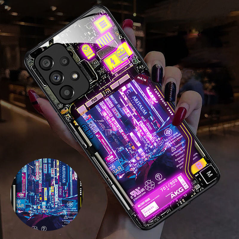 Coque de téléphone intelligente lumineuse à commande vocale