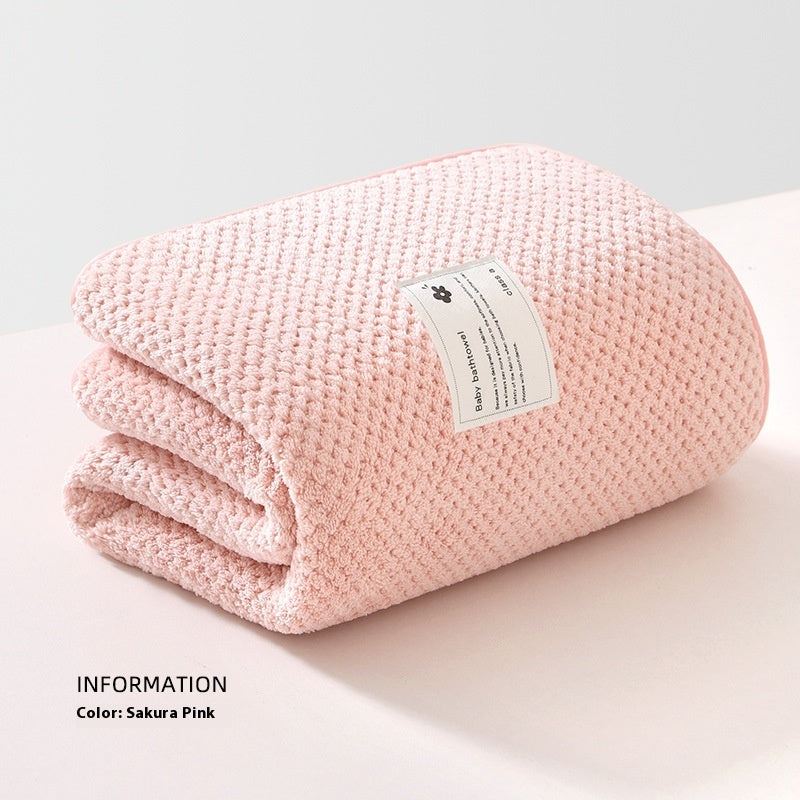 Serviette de bain épaissie, absorbante et douce pour nouveau-né