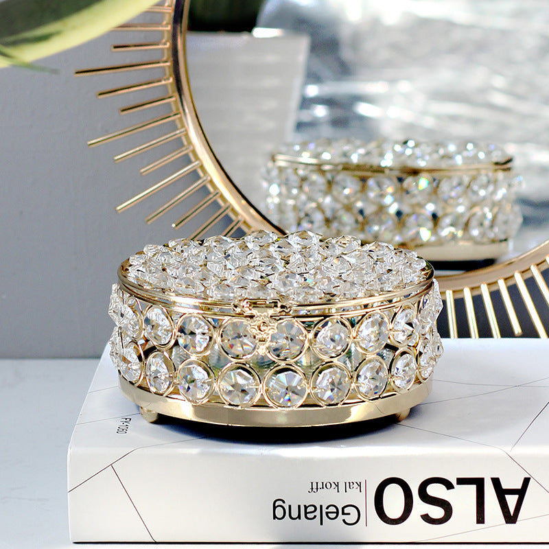 Boîte à bijoux de luxe légère en verre cristal de haute qualité, transparente et exquise