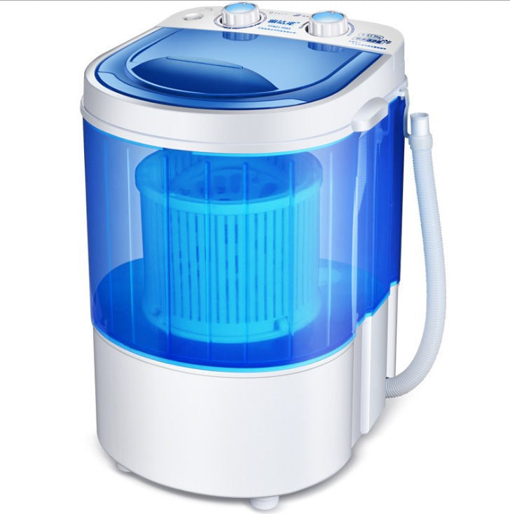 Small Mini Washing Machine Double Button Blue Light Cleaning