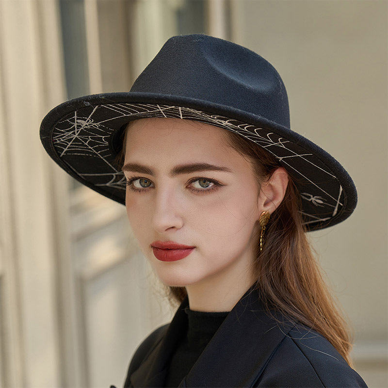 Chapeau haut-de-forme vintage créatif et polyvalent pour femme