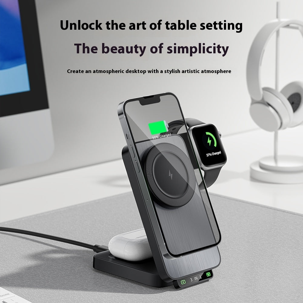Chargeur portable sans fil pliable magnétique