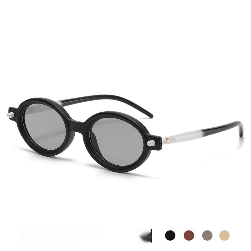 Lunettes de soleil ovales rétro artistiques charmantes modernes anti-lumière bleue