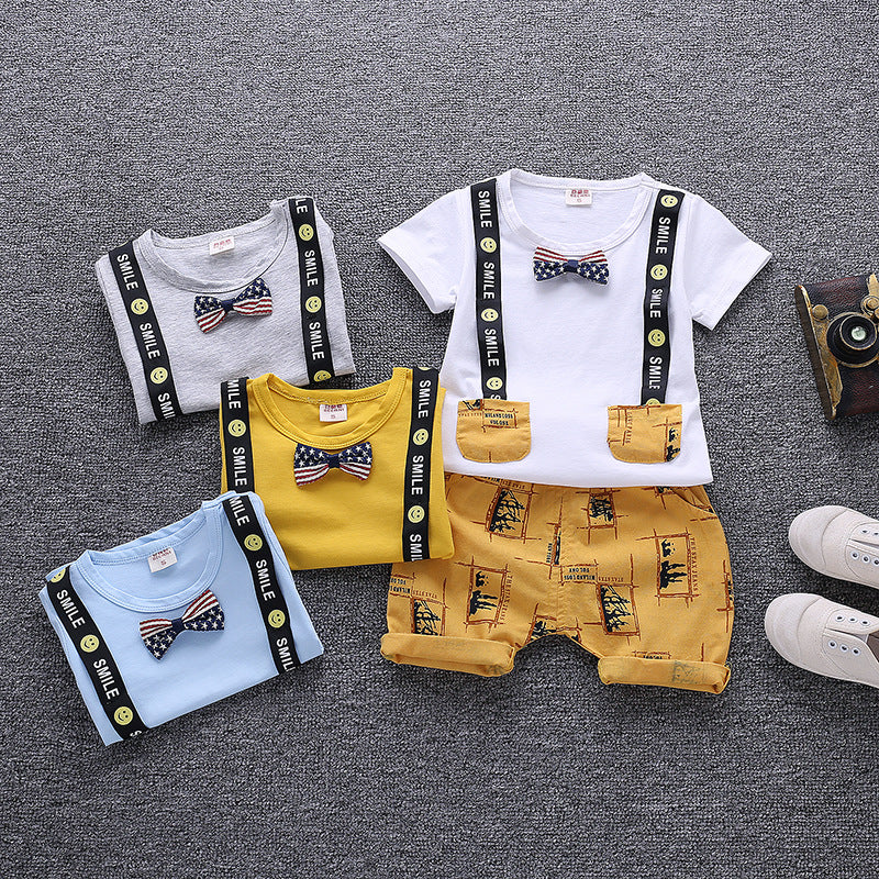 Short-sleeved gentleman tie set
