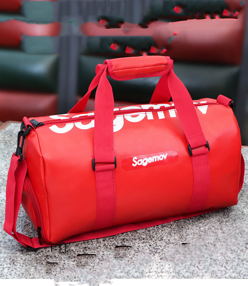 Sac de voyage en cuir synthétique grande capacité bandoulière sport