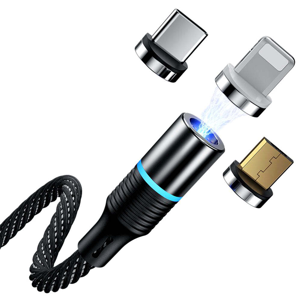 Câble de données magnétique USB de charge rapide trois-en-un