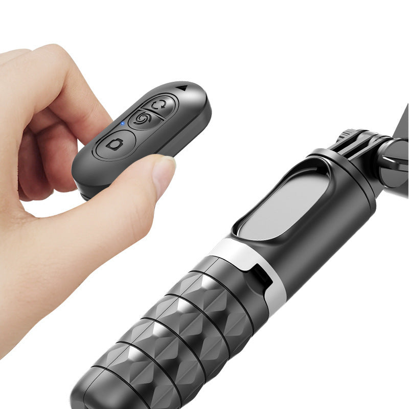 Support de téléphone pour diffusion en direct, stabilisateur de tête intelligent rétractable anti-secousse pour appareil photo, perche à selfie portable