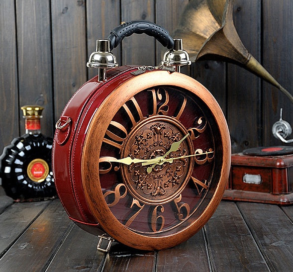 Ladies One Shoulder Alarm Clock Retro Handbag