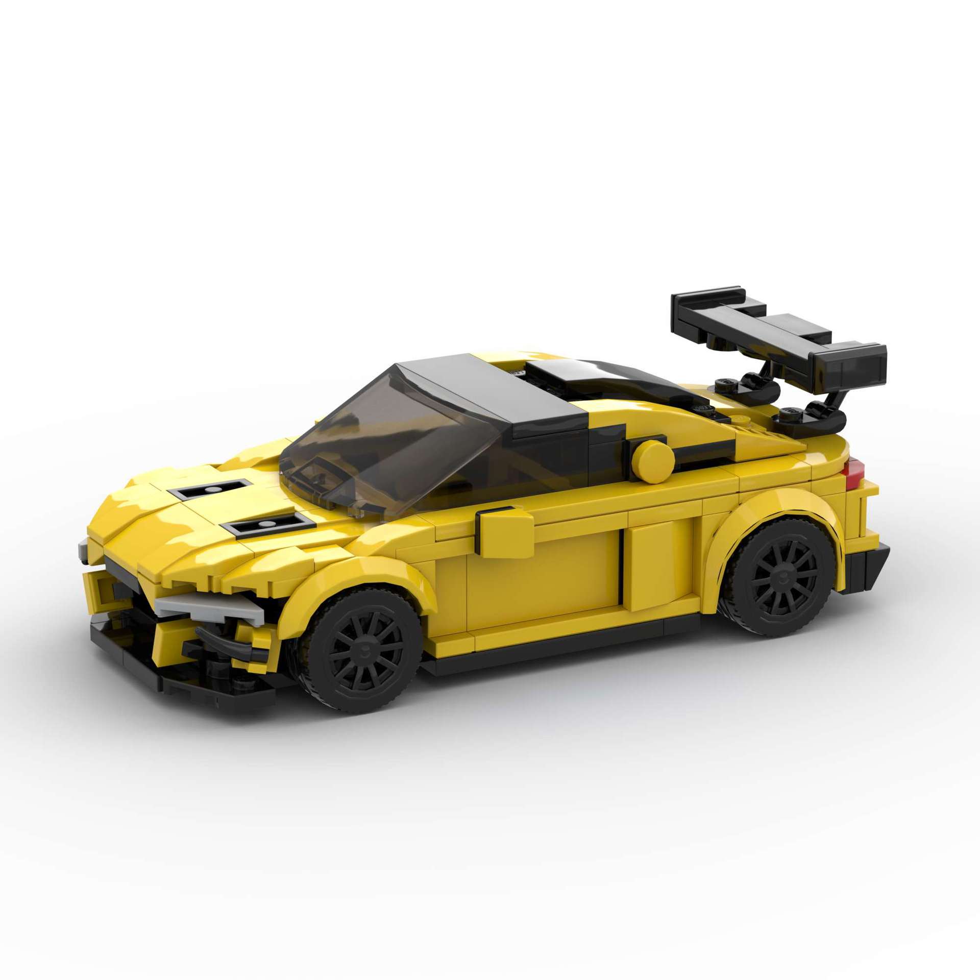 Running Car Building Block Small Particle MOC Puzzle Technology DIY Toy