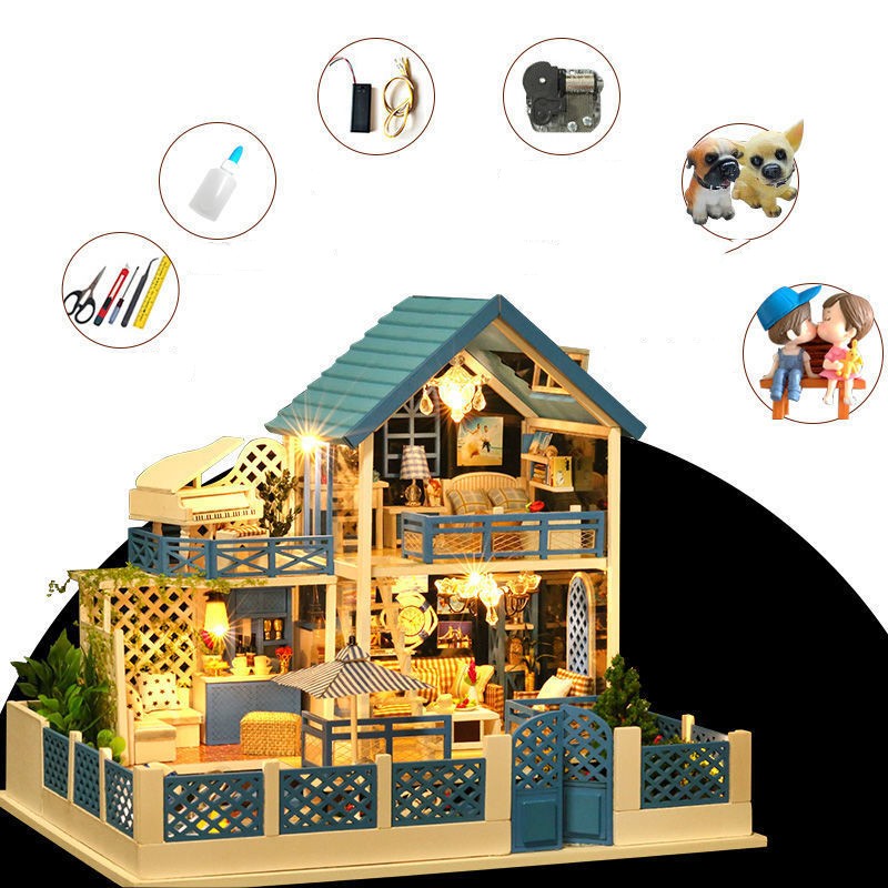 Cabane DIY Cabane faite à la main Modèles de jouets de maison