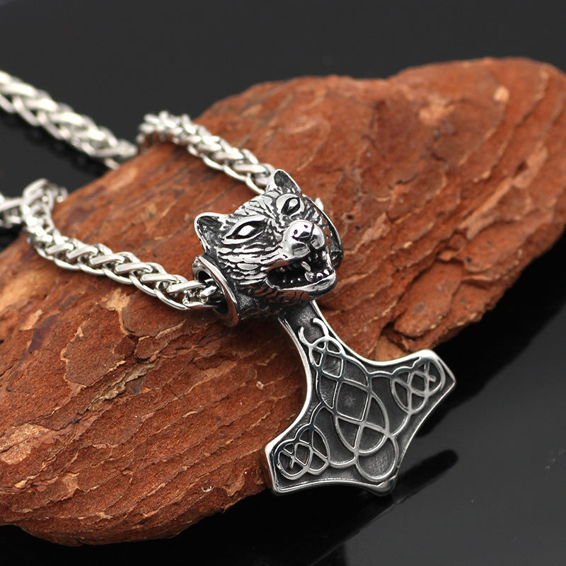 Hammer Titanium Steel Necklace