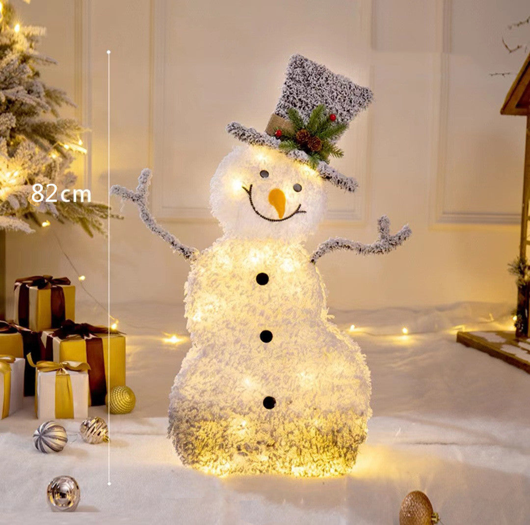 Noël Mode Lumineux Bonhomme de Neige Décorations Ornements