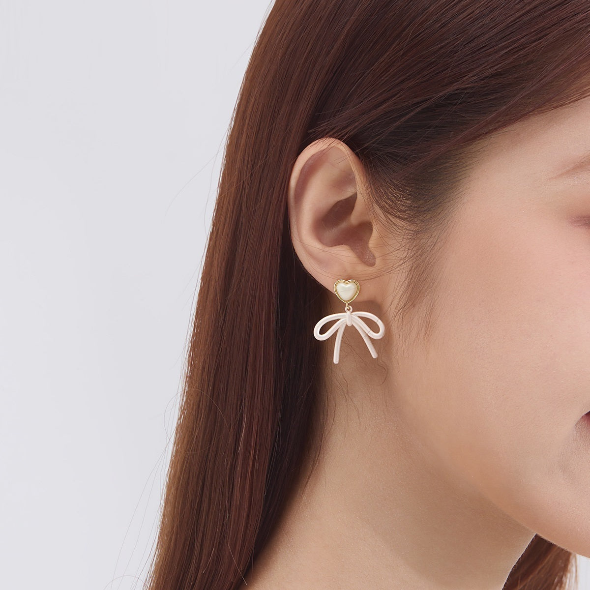 All-match Bow Pearl Stud Earrings For Women