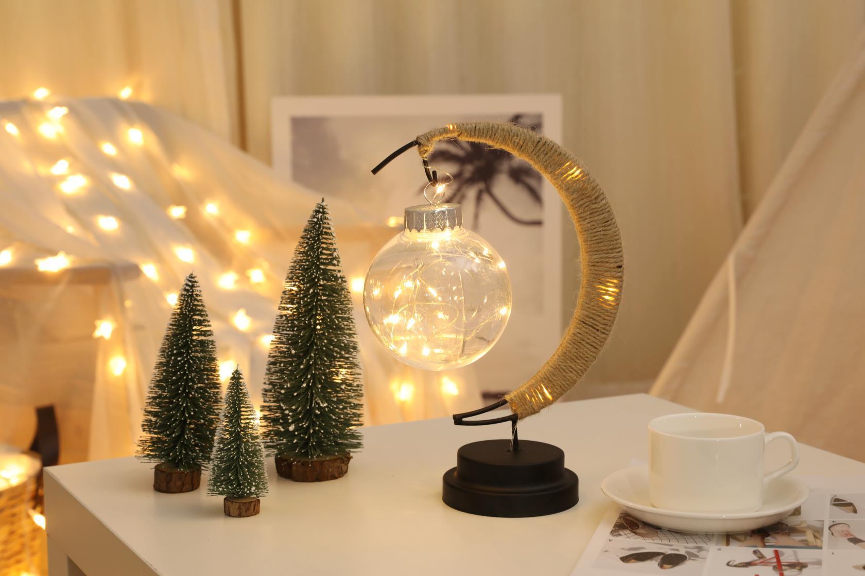 LED lune boule en forme de lampe fille cœur souhaitant boule