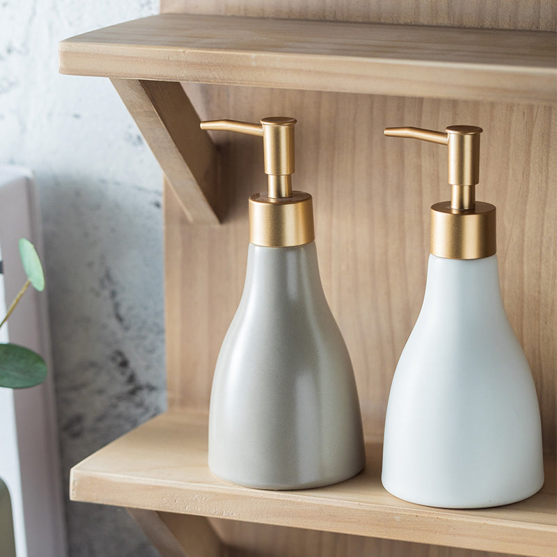 Simple Ceramic Hand Sanitizer Shower Gel Shampoo Moisture Bottle