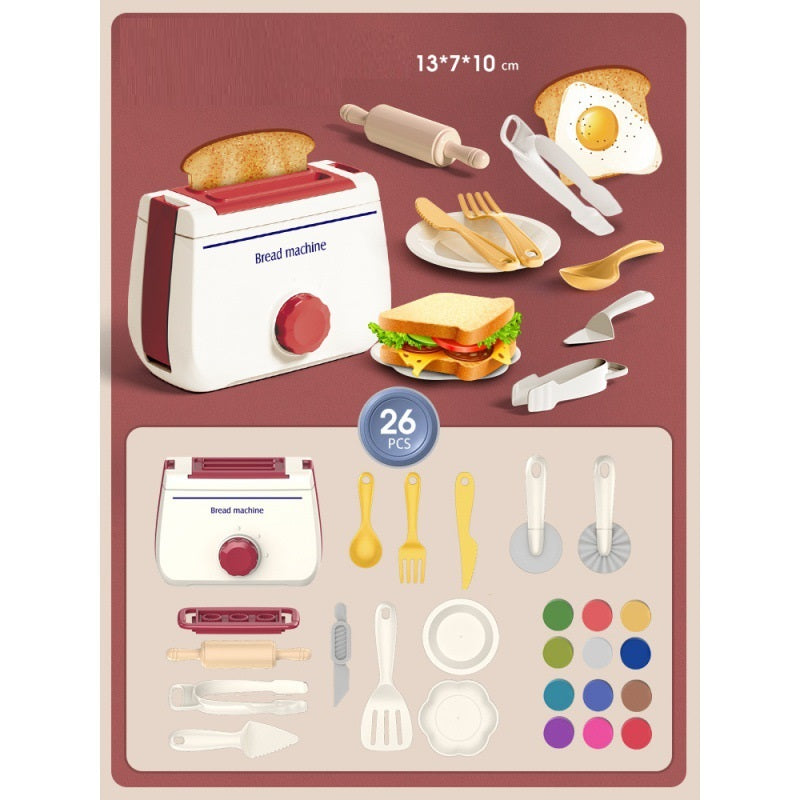 DIY Plasticine Toy For Children's Play House Color Clay Bread Machine