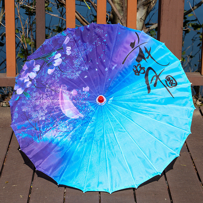 Parapluie en soie imprimée style spectacle et performance Parapluie en papier huilé