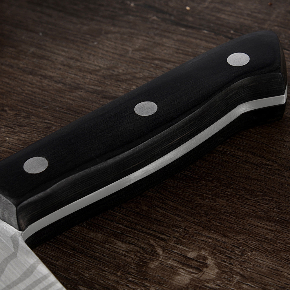 Couteau de cuisine domestique en acier inoxydable Damas au laser