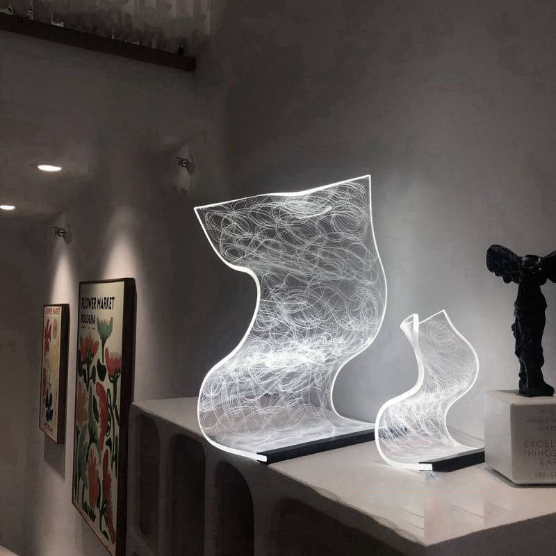 Lampe de chevet chaleureuse à l'esthétique soignée, petite veilleuse de décoration intérieure
