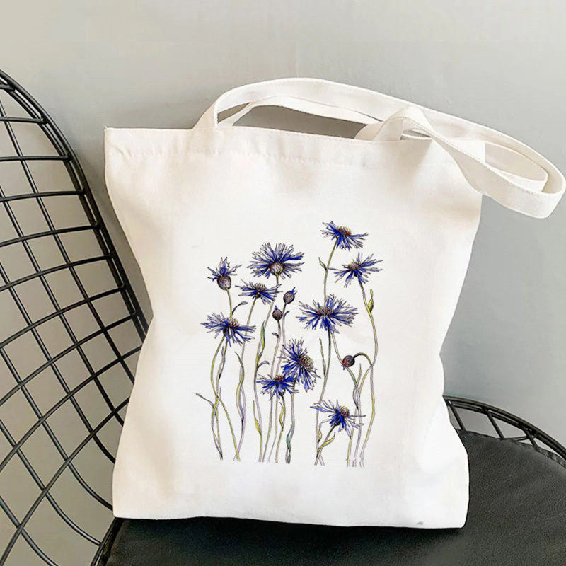 Women's Fashion Canvas One Shoulder Tote Shopping Bag