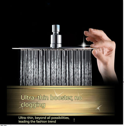Bathroom Top Spray Stainless Steel Shower Large Top Supercharged Detachable Shower Head Suit Silicone Water Outlet