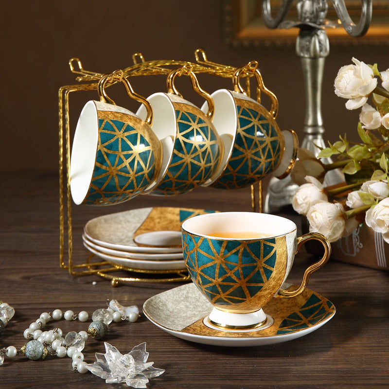 Tasse en céramique pour la maison, service à thé anglais pour l'après-midi, tasse et soucoupe pour le petit-déjeuner