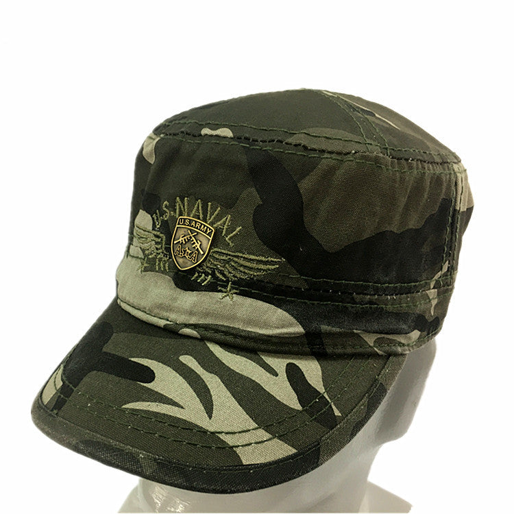 Casquette Plate de l'Armée du Front Uni, en Coton, Visière Courte, Chapeau de Zhan