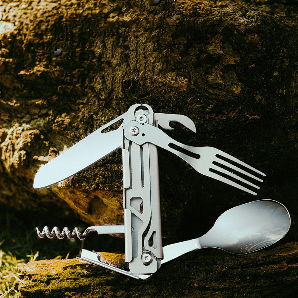 Vaisselle combinée d'extérieur Couteau et fourchette démontables en acier inoxydable