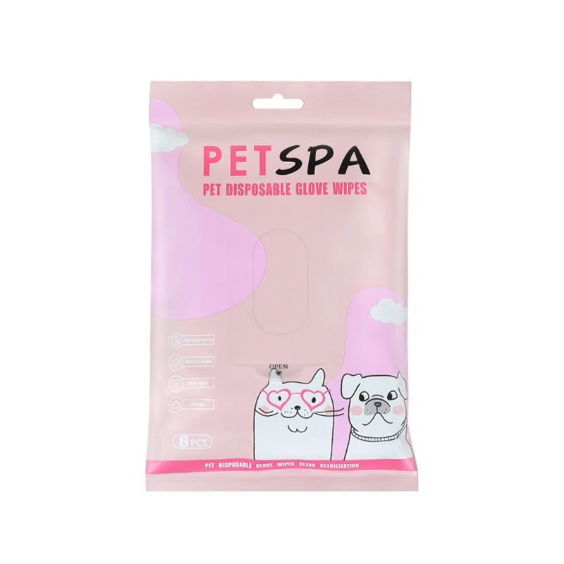 Gants lingettes pour animaux Nettoyage sans rinçage désodorisant nettoyage à sec pour chiens