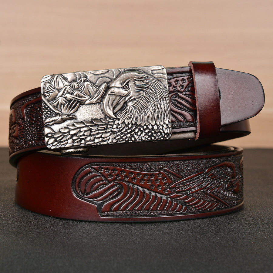 Ceinture de mode masculine Ailes d'aigle en relief