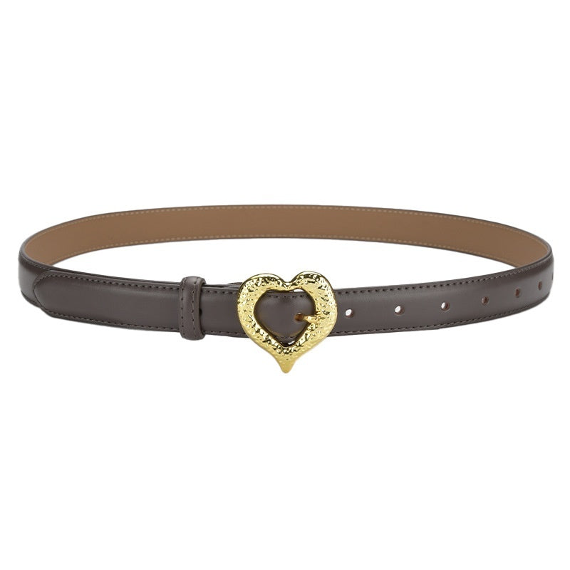 Ceinture en cuir d'amour personnalisée pour femme, à la mode et décorative