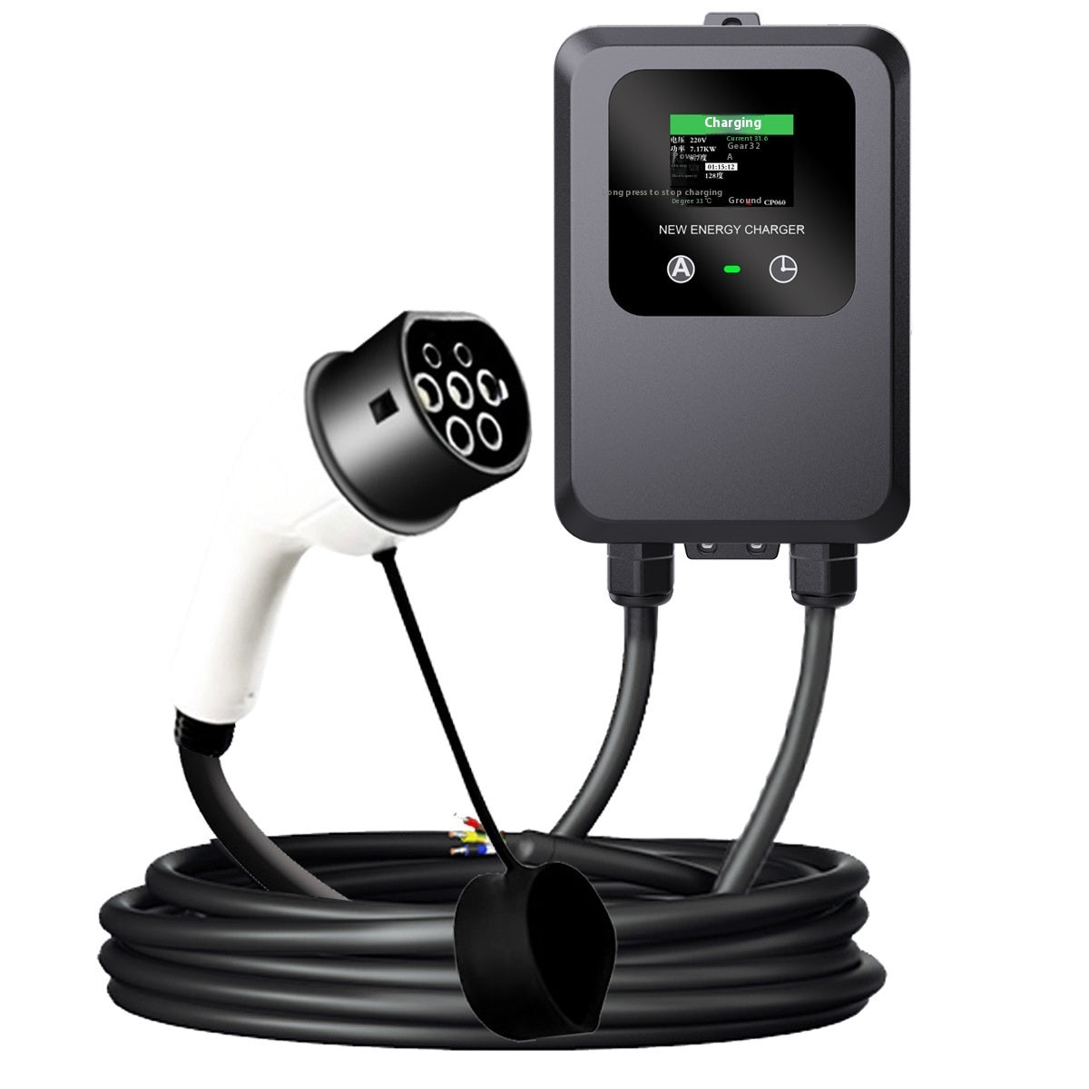 Charger 7KW AC Charging Pile GBT New Energy Electric Vehicle Universal Device