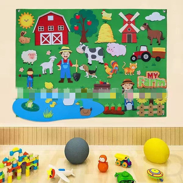 Tableau d'activités en feutre pour enfants, jouets scientifiques éducatifs