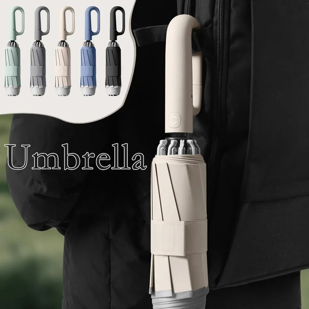 Strong Windproof Umbrella Ring Buckle Design Men Women Fully Automatic Umbrella Anti-ultraviolet Double-bone Automatic Parasol