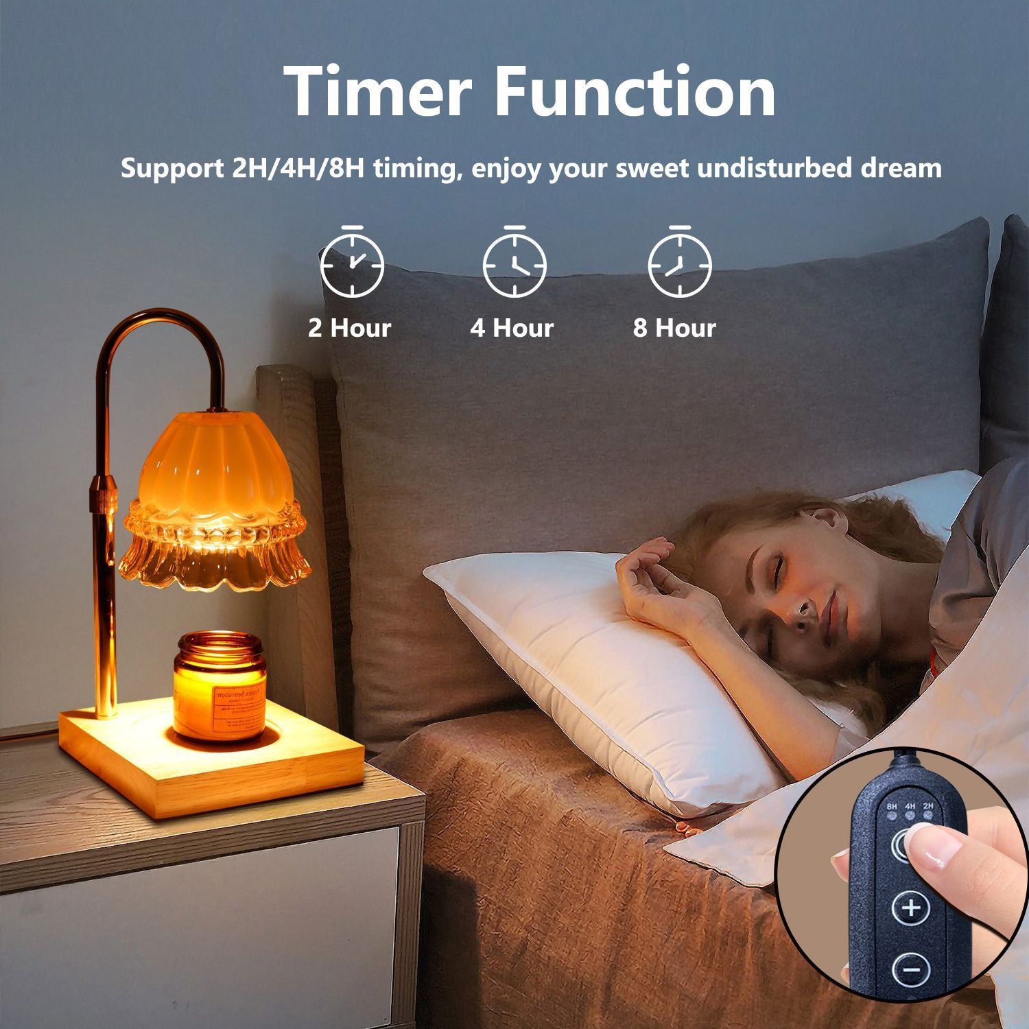 Lampe à parfum créative à minuterie Bougie esthétique