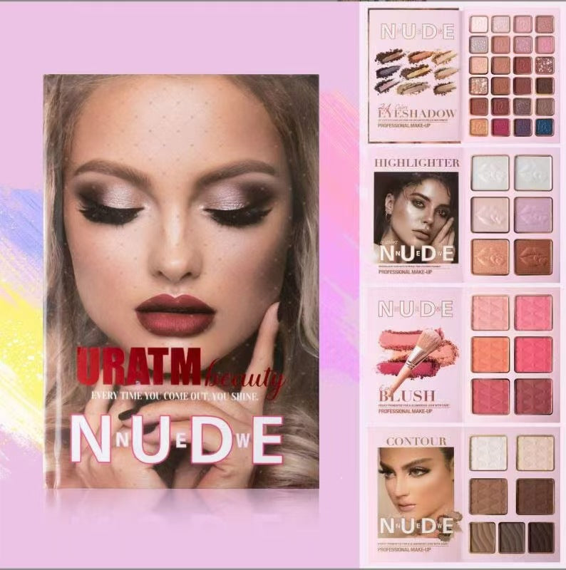 Palette de Fards à Paupières Multifonctionnels Mat Chatoyant Blush Highlighter Intégré