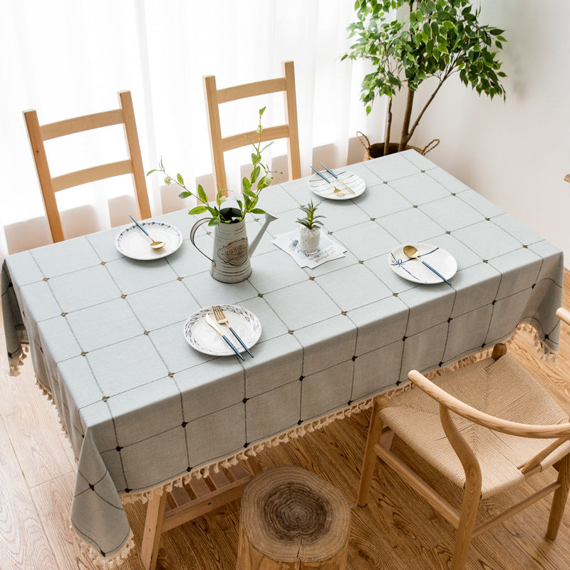 Rectangular Tassel Coffee Table Dining Hotel Tablecloth