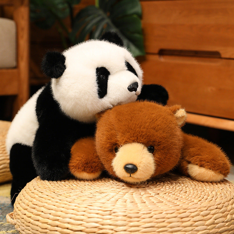 Mignonne poupée oreiller de couchage pour enfants, poupée en peluche style allongé