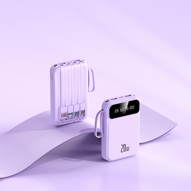 Avec Câble Power Bank Grande Capacité Mini
