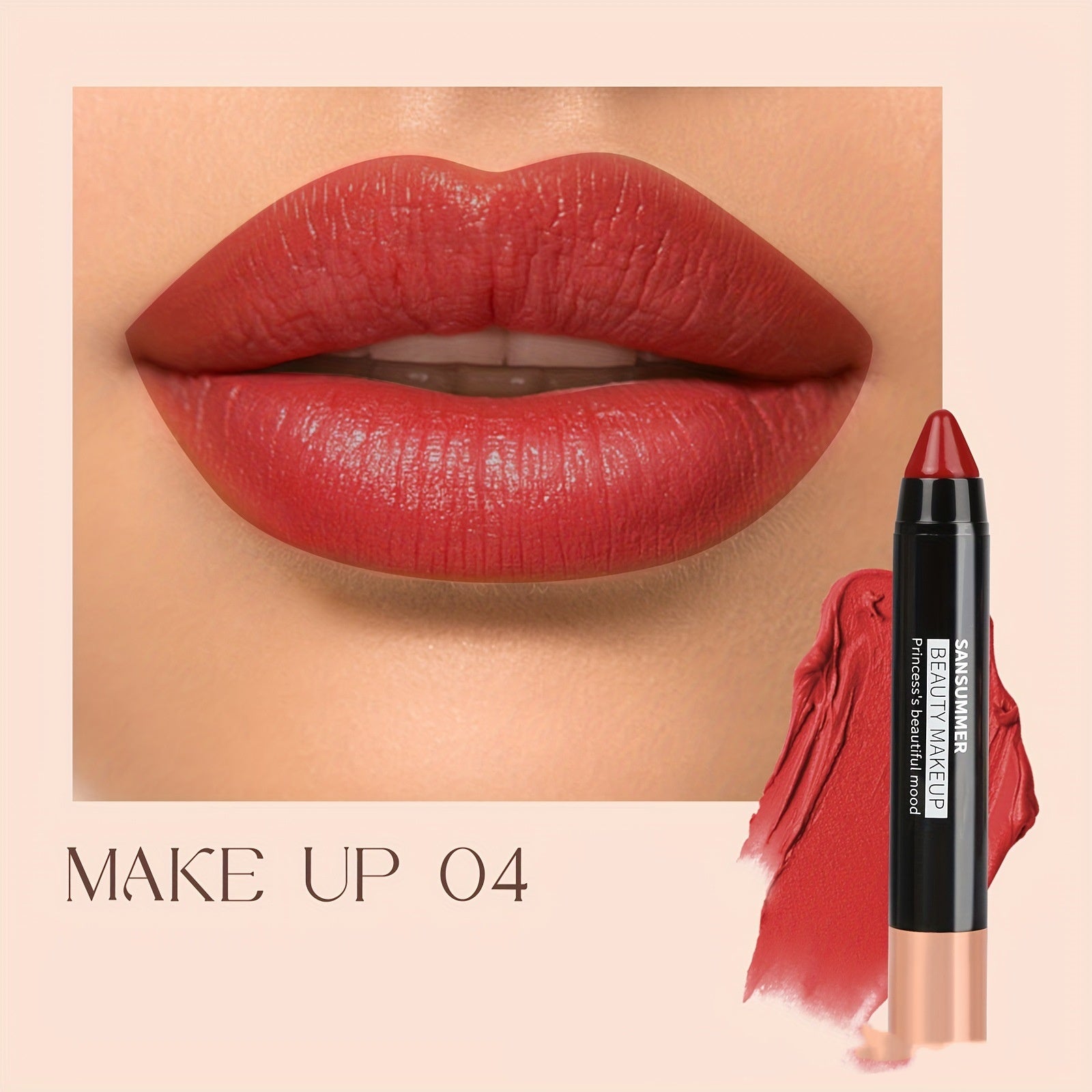 8-color Matte Universal Waterproof No Stain On Cup Lip Liner