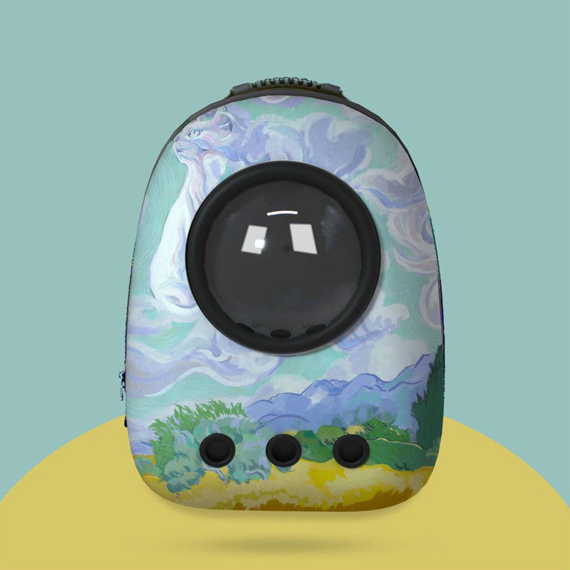 Go Out Portable Cat Backpack Space Capsule Pet School Bag Supplies