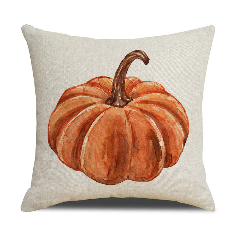 Taie d'oreiller de Thanksgiving Housse de coussin décorative citrouille