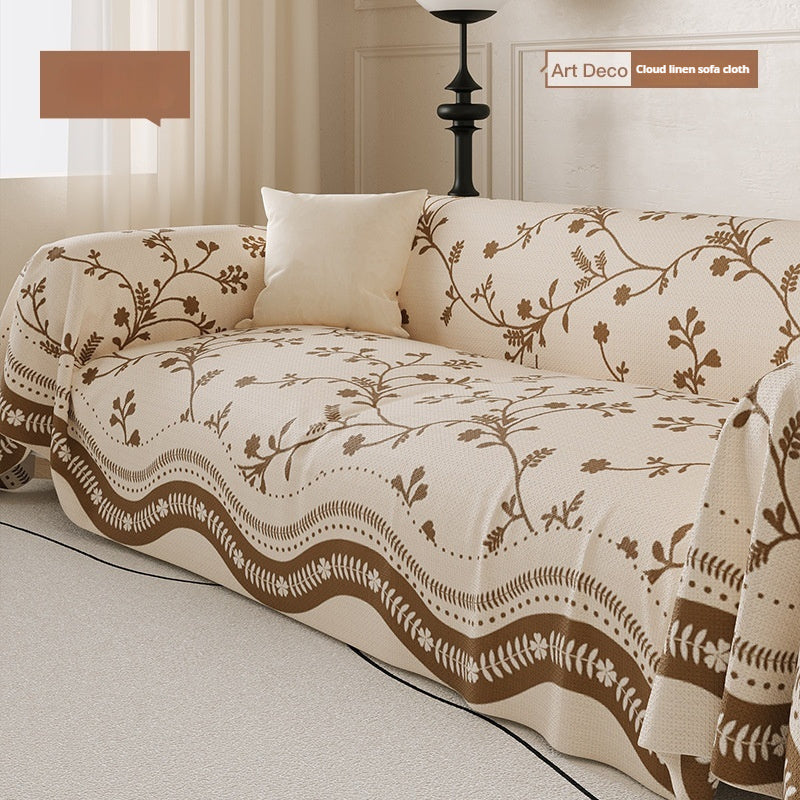 French Retro Four Seasons Universal Non-slip Living Room Anti-scratching Sofa Cover