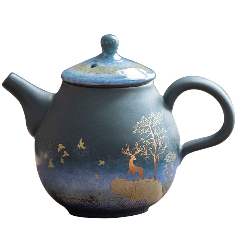 Théière en céramique, service à thé Kung Fu domestique à pot unique