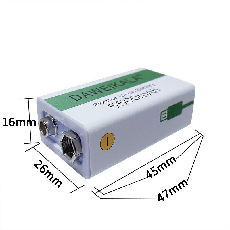 Batterie rechargeable lithium-ion 9V pour multimètre